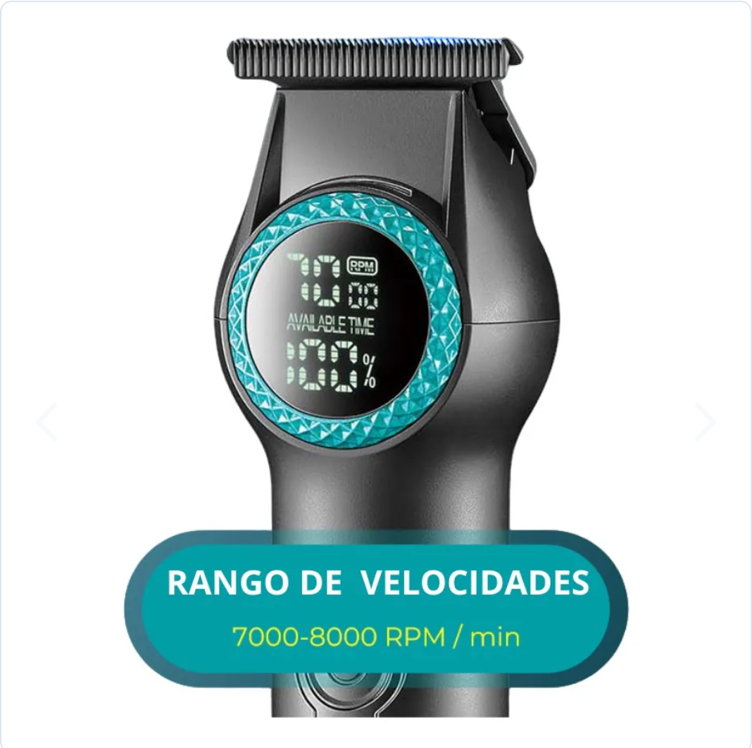 Trimmer Profesional VGR V-990 con Luz LED y Motor Turbo 8000 RPM