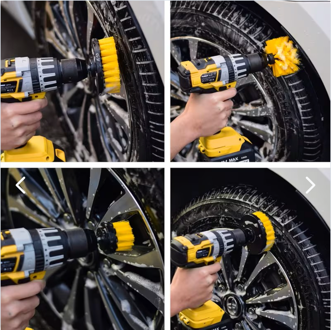 Kit de Accesorios de Cepillos y Almohadillas para Taladro – 20 Piezas