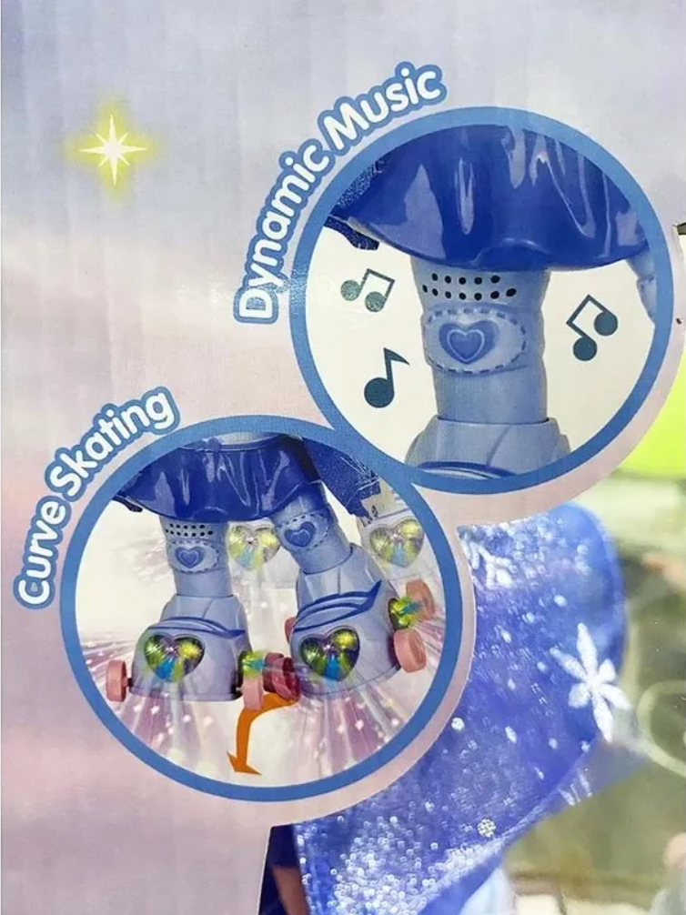 Muñeca Robot Princesa Patinadora con Patines | Juguete Interactivo Infantil
