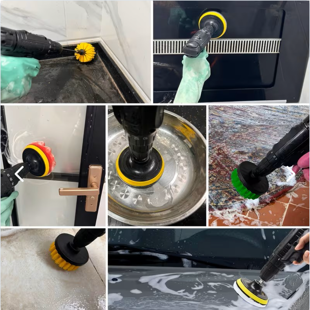 Kit de Accesorios de Cepillos y Almohadillas para Taladro – 20 Piezas